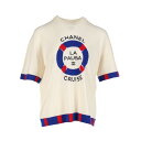 シャネル CHANEL LA PAUSA ココマーク ニット 衣料品 トップス カシミヤ アイボリー系 / ブルー系 / レッド系 P60520 【中古】