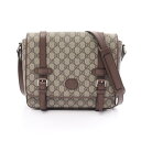 グッチ GUCCI GGスプリーム メッセンジャーバック ショルダーバッグ バッグ PVCコーティングキャンバス レザー ベージュ系 / ブラウン系 65854...