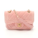 シャネル CHANEL マトラッセ ショルダーバッグ バッグ ファブリック ピンク系 【中古】