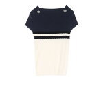 シャネル CHANEL カットソー 衣料品 トップス コットン シルク ホワイト系 / ネイビー系 / ブラック系 P53627K06977 【中古】