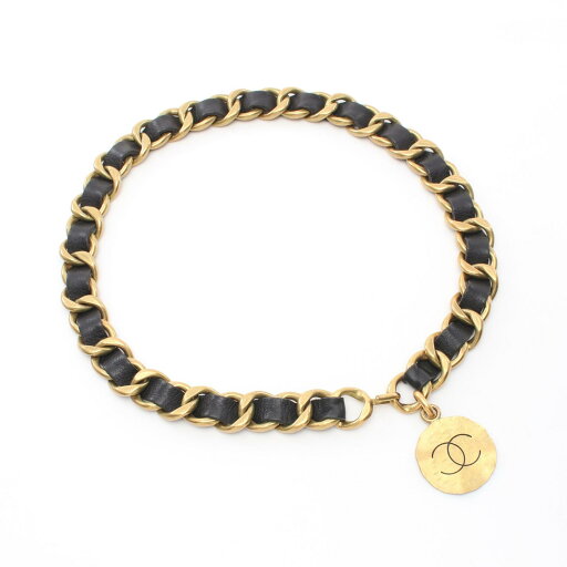 シャネル CHANEL ベルト 衣料品 レザー GP ゴールド系 / ブラック系 【中古】 シャネル CHANEL ベルト 衣料品 レザー GP ゴールド系 / ブラック系 【中古】