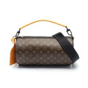 ルイ・ヴィトン LOUIS VUITTON ソフトポロションMM ハンドバッグ バッグ PVCコーティングキャンバス レザー モノグラム・マカサー ブラウン系 ...