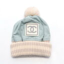シャネル CHANEL スポーツライン ニット帽 帽子 ポリアミド / コットン ブルー系 / アイボリー系 / マルチカラー 【中古】