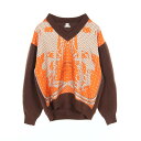 エルメス HERMES BRIDES de GALA ニット 衣料品 トップス シルク ウール カシミヤ シルク オレンジ系 / ベージュ系 / ブラウン系 【...
