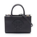 トリーバーチ Tory Burch ロゴ ミニバッグ ハンドバッグ バッグ レザー ブラック系 145613001 【中古】
