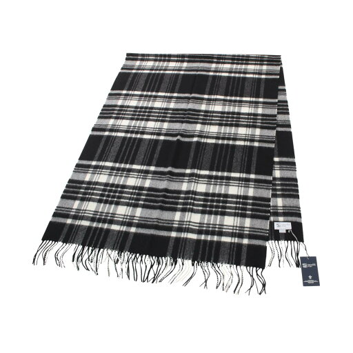 ジョンストンズ JOHNSTONS マフラー 衣料品 カシミヤ ブラック系 / ホワイト系 WA56BKU0079 【中古】 ジョンストンズ JOHNSTONS マフラー 衣料品 カシミヤ ブラック系 / ホワイト系 WA56BKU0079 【中古】