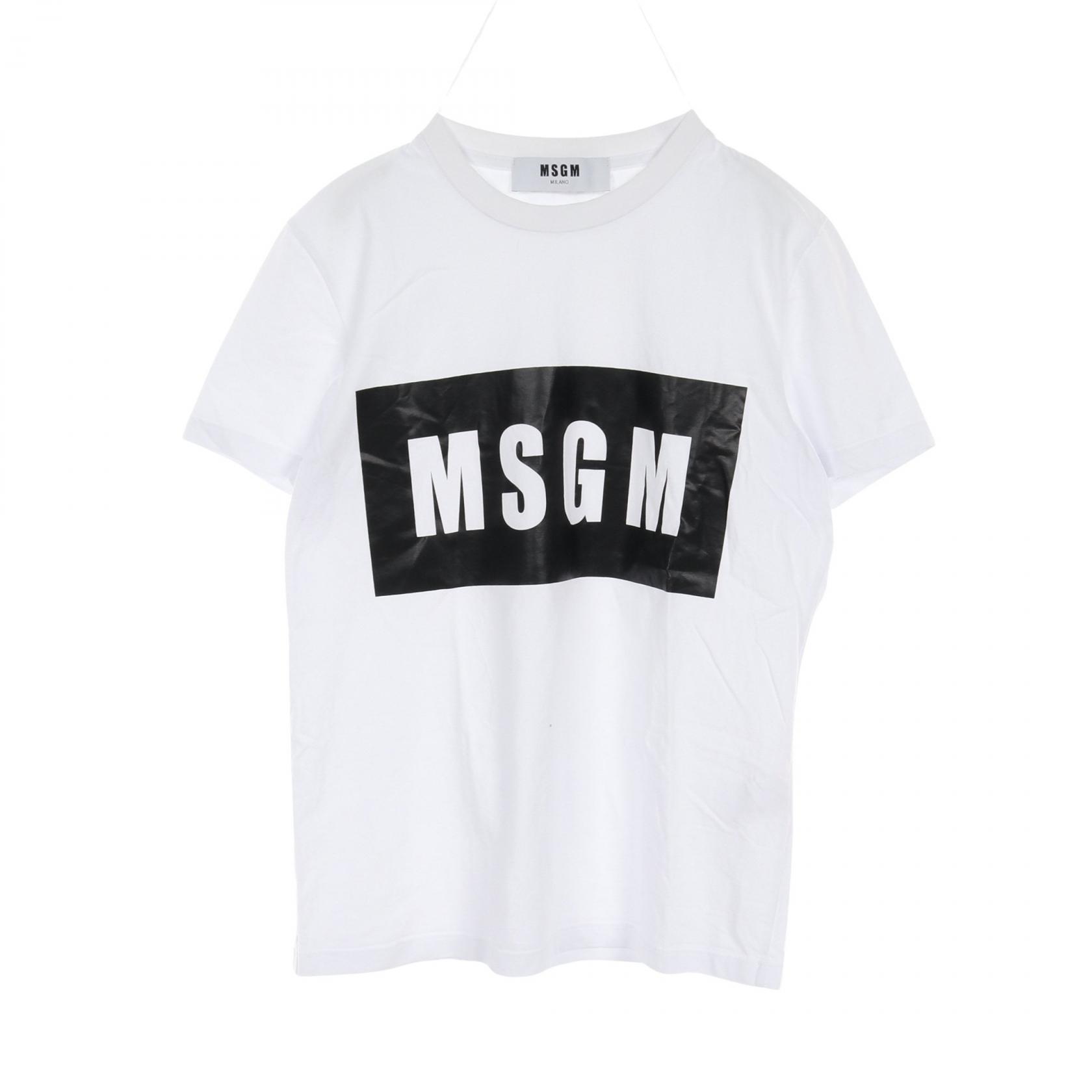 エムエスジーエム MSGM カットソー 衣料品 トップス コットン ホワイト系 / ブラック系 26
