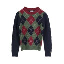 シャネル CHANEL ニット 衣料品 トップス カシミヤ ネイビー系 / グリーン系 / ボルドー系 P46439 【中古】