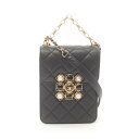 シャネル CHANEL マトラッセ ショルダーバッグ バッグ ラムスキン(羊革) ブラック系 【中古】