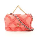 シャネル CHANEL 19 ディズヌフ マトラッセ ショルダーバッグ バッグ キャンバス ピンク系 AS1160 【中古】