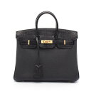 エルメス HERMES バーキン25 タッチ ハンドバッグ バッグ トゴ / アリゲーター トゴ ブラック系 076216CC 【中古】