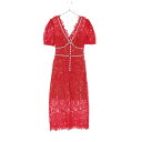 セルフ ポートレイト Self-Portrait RED CAMELLIA DRESS ワンピース 衣料品 トップス コットン レッド系 【中古】