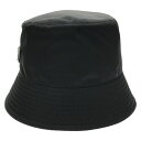 プラダ PRADA ハット ハット 帽子 ナイロン ブラック系 1HC1372DMIF0002M 【中古】(4)