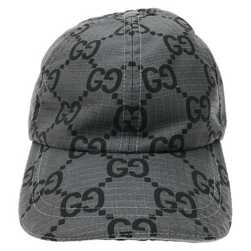 グッチ GUCCI ベースボールキャップ キャップ 帽子 ポリエステル グレー系 7683924HA5M1161L 【中古】 グッチ GUCCI ベースボールキャップ キャップ 帽子 ポリエステル グレー系 7683924HA5M1161L 【中古】