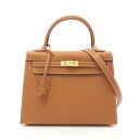 エルメス HERMES ケリー25 ハンドバッグ バッグ ヴォーエプソン ヴォーエプソン ブラウン系 【中古】