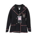 シャネル CHANEL エンブレム 衣料品 アウター ウール カシミヤ ブラック系 P44055V24161 【中古】