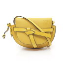 ロエベ LOEWE ゲートバッグ ミニ ショルダーバッグ バッグ レザー イエロー系 321.12.U62 【中古】