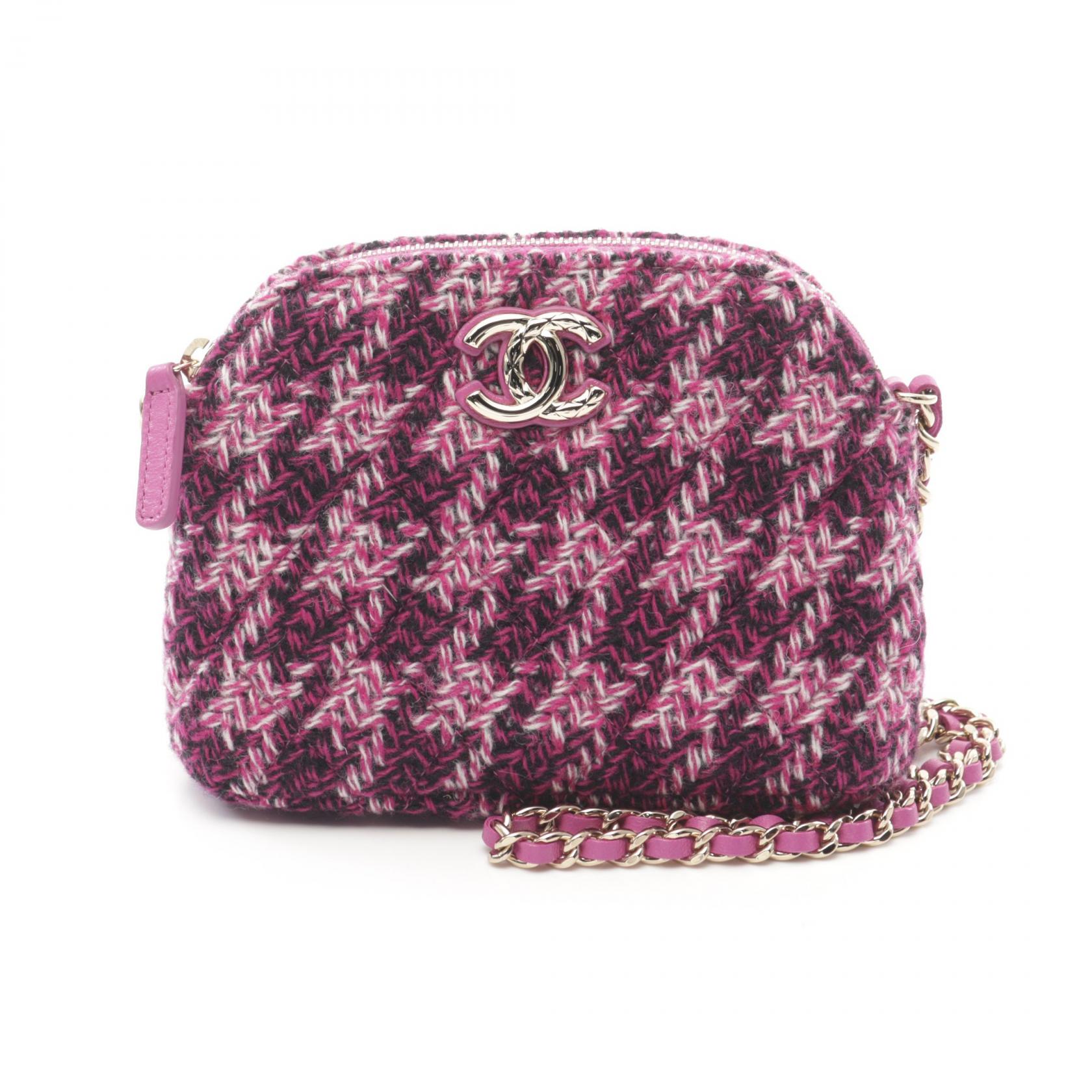 シャネル CHANEL ココマーク ショルダーバッグ バッグ ファブリック ピンク系 / マルチカラー 【中古】