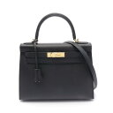 エルメス HERMES ケリー28 ハンドバッグ バッグ ヴォーエプソン ヴォーエプソン ブラック系 042319CC 【中古】