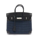 エルメス HERMES バーキン25 ハンドバッグ バッグ トワルキャドリーユ / ヴォースイフト ヴォースイフト ブラック系 / ネイビー系 【中古】