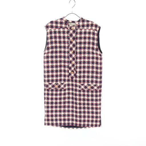 グッチ GUCCI ワンピース 衣料品 トップス ウール ネイビー系 / アイボリー系 / レッド系 584856 【中古】 グッチ GUCCI ワンピース 衣料品 トップス ウール ネイビー系 / アイボリー系 / レッド系 584856 【中古】