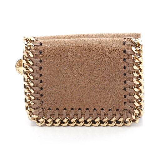 ステラマッカートニー Stella McCartney ファラベラ ミニウォレット 三つ折り財布 財布 フェイクレザー ブラウン系 521371 【中古】 ステラマッカートニー Stella McCartney ファラベラ ミニウォレット 三つ折り財布 財布 フェイクレザー ブラウン系 521371 【中古】