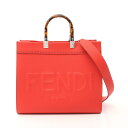 フェンディ FENDI SUNSHINE MEDIUM サンシャイン ミディアム トートバッグ バッグ レザー レッド系 8BH386 【中古】