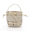 ザンケッティ ZANCHETTI WOVEN BUCKET SMALL ハンドバッグ バッグ レザー ベージュ系 【中古】(4)