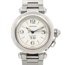 カルティエ CARTIER パシャC ビッグデイト 腕時計 時計 ステンレススチール ホワイト系 W31044M7 【中古】