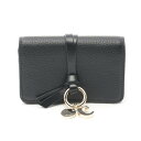 クロエ Chloe ALPHABET アルファベット カードケース アクセサリー レザー ブラック系 CHC21WP015001 【中古】(4)
