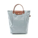 ロンシャン Longchamp ル プリアージュ オリジナル M ショッピングバッグ トートバッグ バッグ ナイロン レザー ブルー系 / ブラウン系 1016...