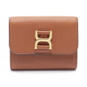 クロエ Chloe MARCIE スモールトリフォールドウォレット 三つ折り財布 財布 レザー ブラウン系 CHC23AP09925M 【中古】