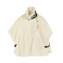 マックスマーラ MAX MARA テディベア ポンチョ 衣料品 アウター ウール シルク アルパカ ホワイト系 / ブラック系 473612236 【中古】