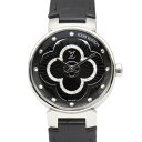 ルイ・ヴィトン LOUIS VUITTON タンブール ムーンディヴァイン 28 腕時計 時計 ステンレススチール ブラック系 QA018Z 【中古】(2)