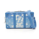 ルイ・ヴィトン LOUIS VUITTON ソフトトランク ウォレット ショルダーバッグ バッグ PVCコーティングキャンバス レザー ブルー系 モノグラムクラ...