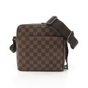 ルイ・ヴィトン LOUIS VUITTON オラフPM ダミエエベヌ ショルダーバッグ バッグ PVCコーティングキャンバス レザー ブラウン系 N41442 ...