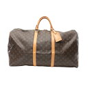 ルイ・ヴィトン LOUIS VUITTON キーポル60 モノグラム ボストンバッグ バッグ PVCコーティングキャンバス レザー ブラウン系 M41422 【...