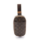 ルイ・ヴィトン LOUIS VUITTON ポシェットガンジュ モノグラム ウエストバッグ ボディバッグ バッグ PVCコーティングキャンバス レザー ブラウン...