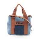 クロエ Chloe ショルダーバッグ バッグ デニム キャンバス レザー ブルー系 / マルチカラー C20355Z10 【中古】