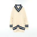 バーバリー BURBERRY ニット 衣料品 トップス ウール アイボリー系 / ブラック系 / ブルー系 4566639 【中古】