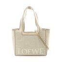 ロエベ LOEWE FONT TOTE MEDIUM フォント トート ミディアム トートバッグ バッグ キャンバス カーキ系 ALF1B61X112370 【...