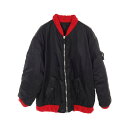 プラダ PRADA Re-Nylon ブルゾン 衣料品 アウター ナイロン ウール ブラック系 / レッド系 SGC100 【中古】