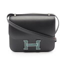 エルメス HERMES コンスタンス3 ミニ ミロワール ショルダーバッグ バッグ エキゾチックレザー ムッシュ ムッシュ ブラック系 / グリーン系 【中古】