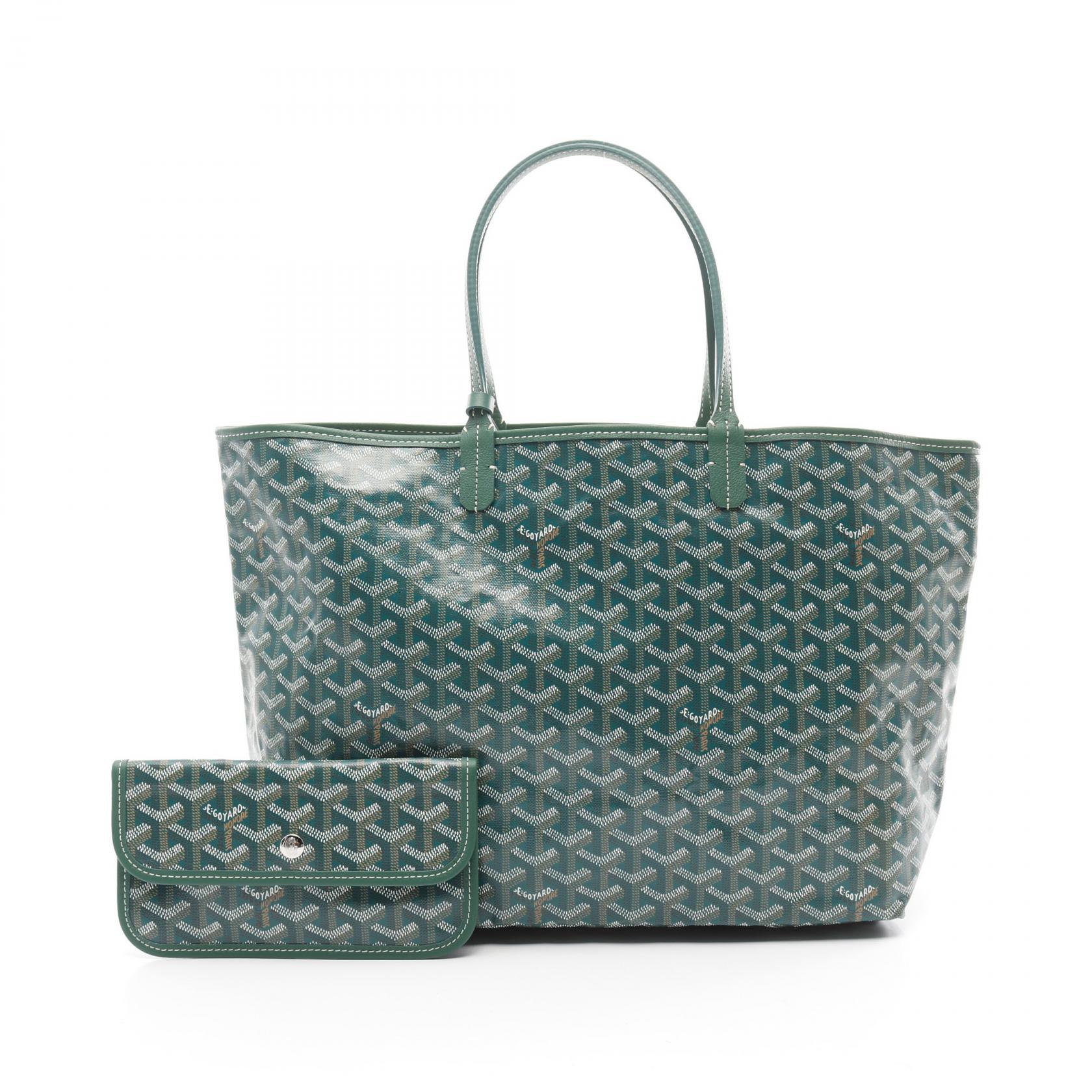 ゴヤール GOYARD サンルイPM トートバッグ バッグ PVCコーティングキャンバス レザー グリーン系 / マルチカラー 【中古】