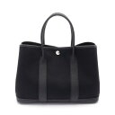 エルメス HERMES ガーデンパーティTPM トートバッグ バッグ レザー トワルミリタリー トワルミリタリー ブラック系 【中古】