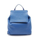 ボッテガヴェネタ BOTTEGA VENETA イントレチャート リュックサック バックパック バッグ レザー ブルー系 407093 【中古】
