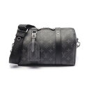 ルイ・ヴィトン LOUIS VUITTON シティ キーポル ショルダーバッグ バッグ PVCコーティングキャンバス レザー モノグラム・エクリプスリバース ブ...