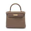 エルメス HERMES ケリー25 ハンドバッグ バッグ トゴ トゴ ブラウン系 【中古】