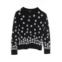 シャネル CHANEL ココマーク デイジー ニット 衣料品 トップス カシミヤ ブラック系 / ホワイト系 P72453K10396 【中古】