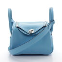 エルメス HERMES リンディ ミニ ショルダーバッグ バッグ レザー ヴォースイフト ヴォースイフト ブルー系 【中古】